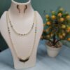 MSCreation White Pearl Mangalsutra Necklace with Earrings Set